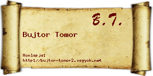Bujtor Tomor névjegykártya